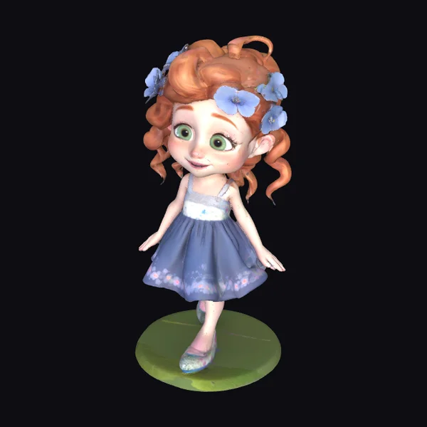 Cute Girl with Flowers