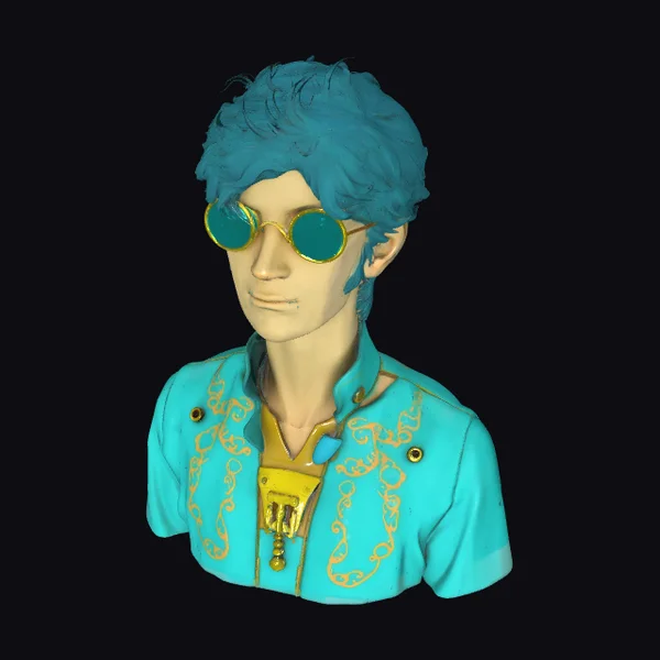 Turquoise Rockstar Bust