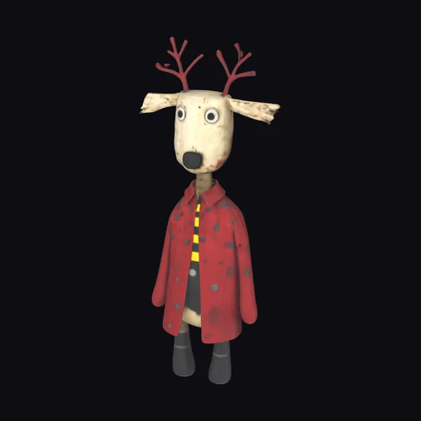 Deer in Red Coat