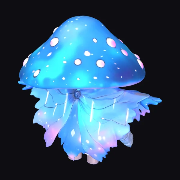 Glowing Blue Mushroom