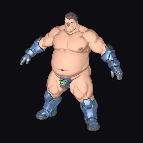 Muscular Cyborg Man