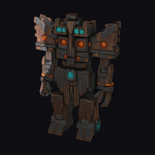Ancient Wooden Robot Colossus