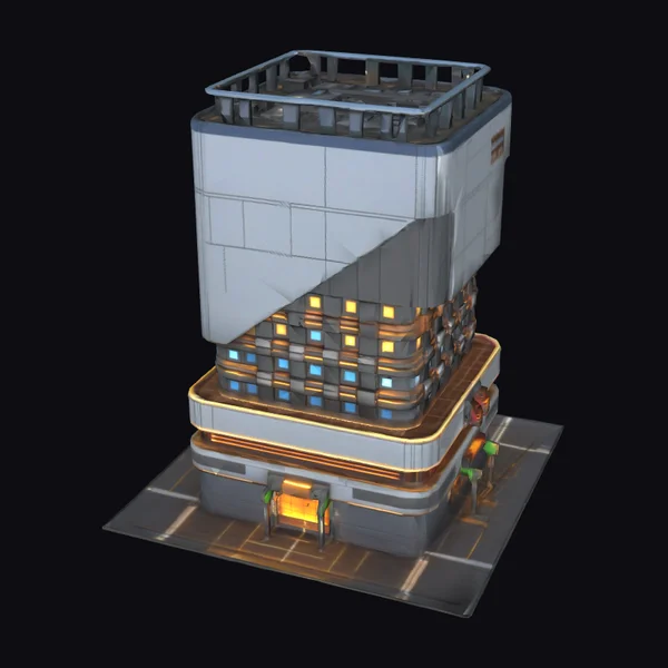 Futuristic High-Rise Building