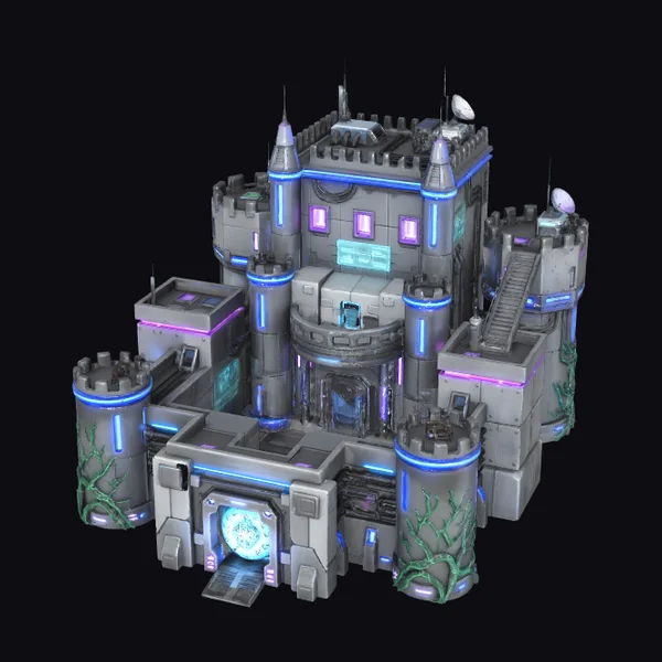 Neon Fortress Structure