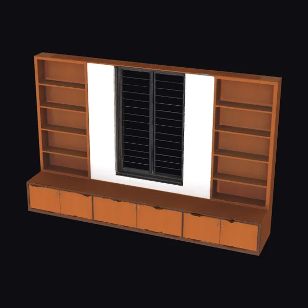 Brown Wooden Bookshelf Nook