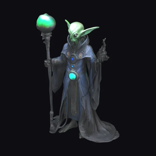 Alien Warlock with Staff