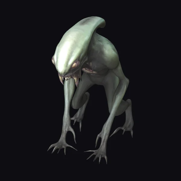 Alien Creature with Fangs