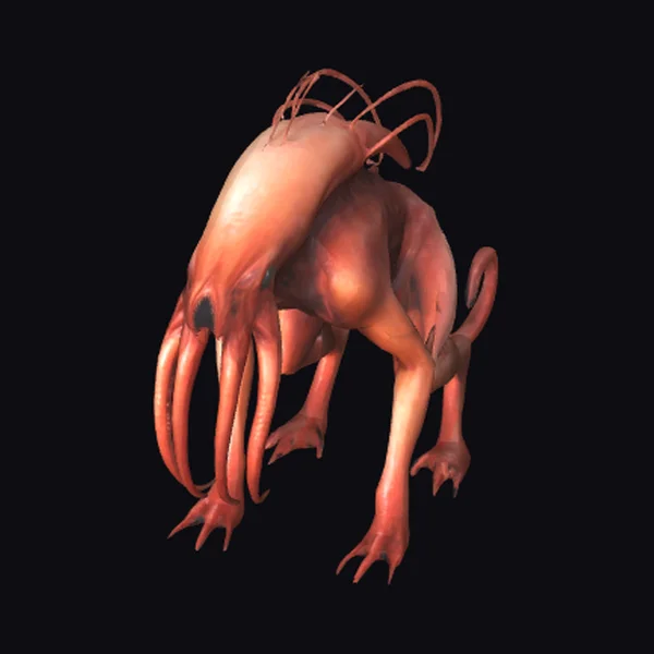 Alien Quadruped Tentacled Creature