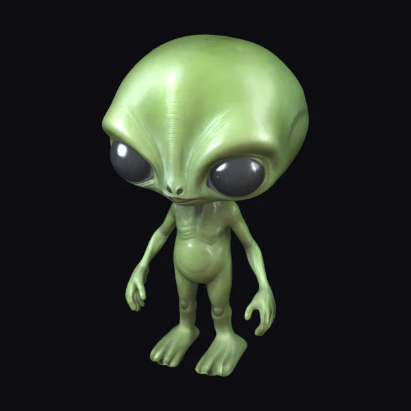 Green Alien Character