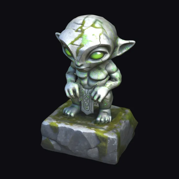 Ancient Alien Chibi Statue