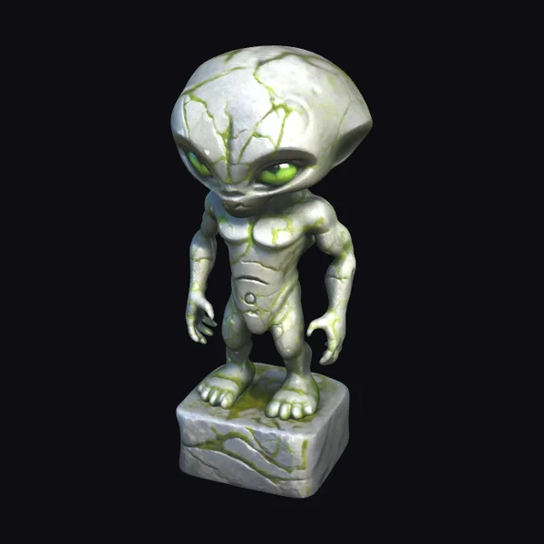 Ancient Alien Chibi Statue