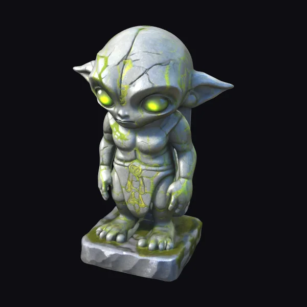 Ancient Alien Chibi Statue