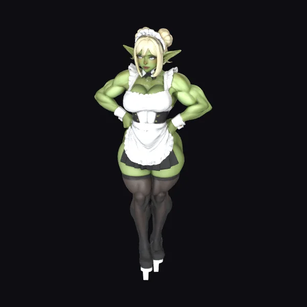 Green Orc Maid Uniform