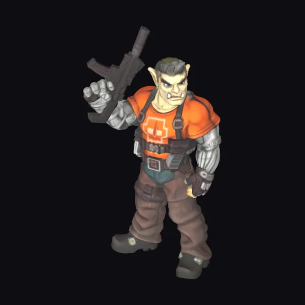 Cyberpunk Orc Warrior