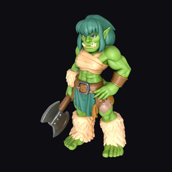 Green Orc Warrior Princess