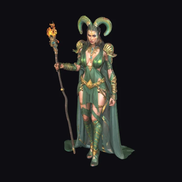 Emerald Warrior Priestess