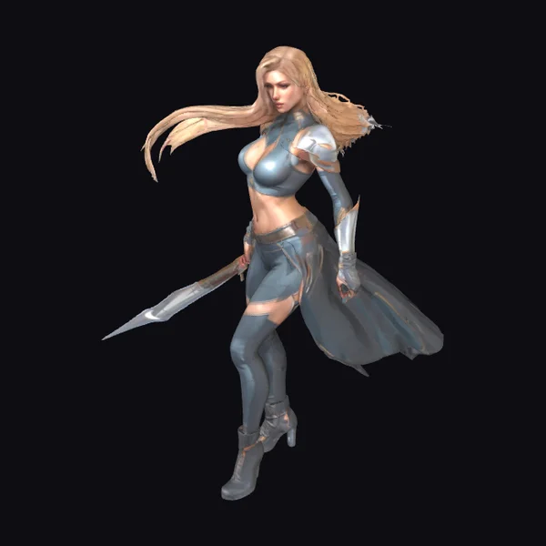 Female Warrior with Lance