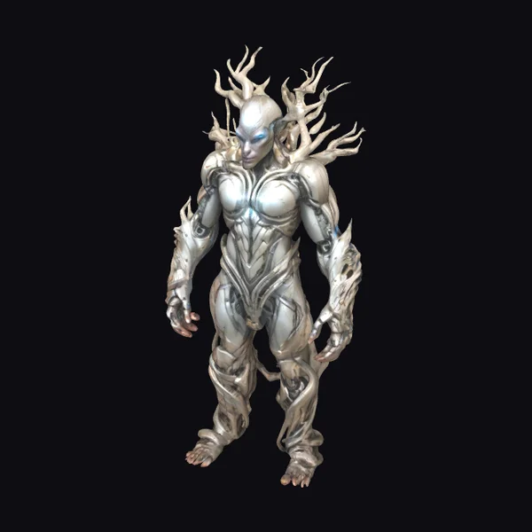 Cyborg Warrior with Roots