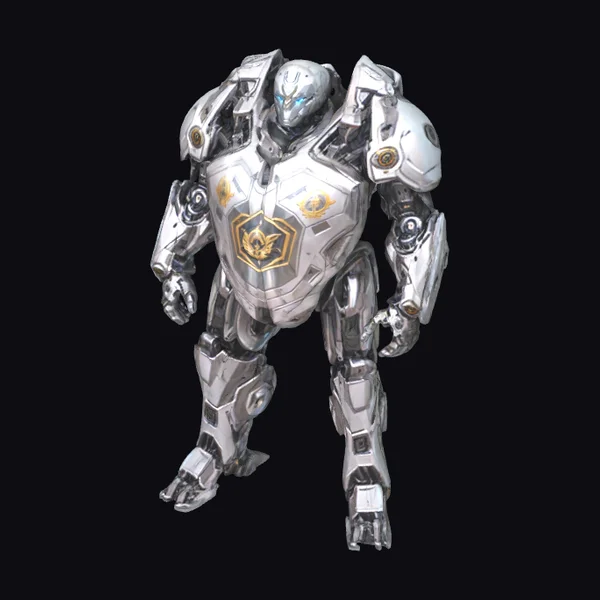 Silver Robotic Cyborg Armor