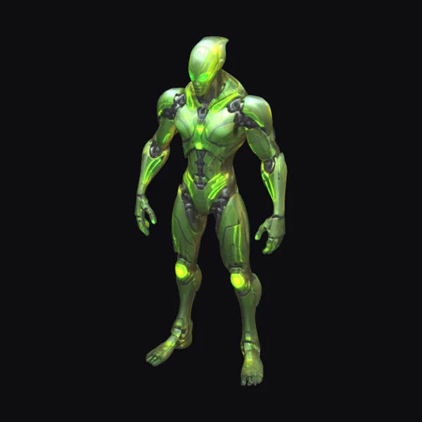Green Protonic Humanoid Figure
