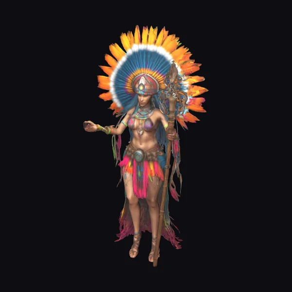 Colorful Shaman Dancer