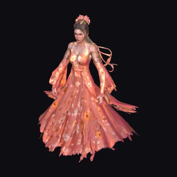 Elegant Floral Warrior Maiden