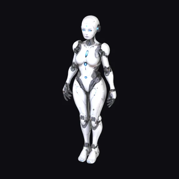 Slim Robotic Female Figure