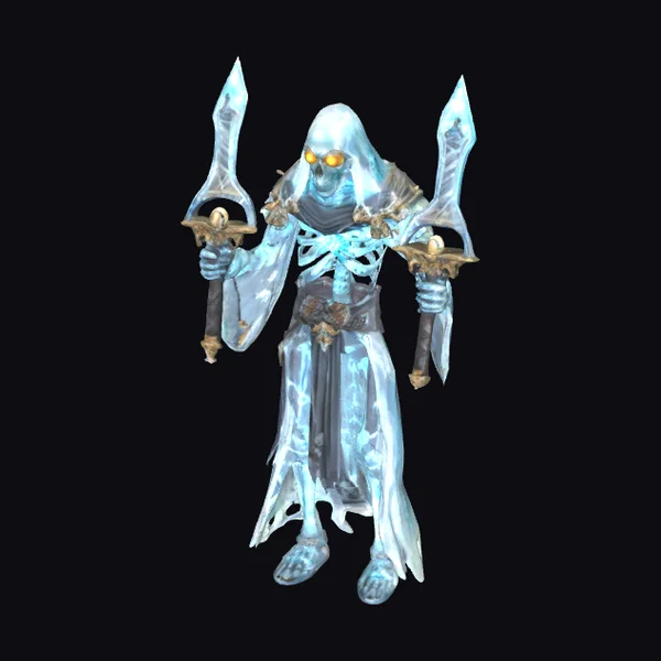 Glowing Ice Skeleton Warrior