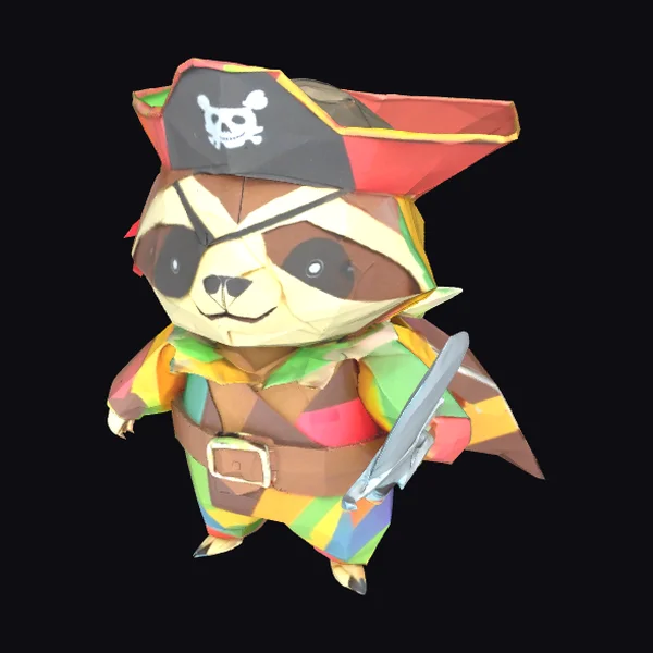 Origami Pirate Sloth