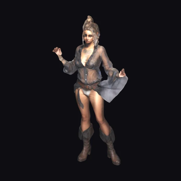 Pirate Woman Action Pose