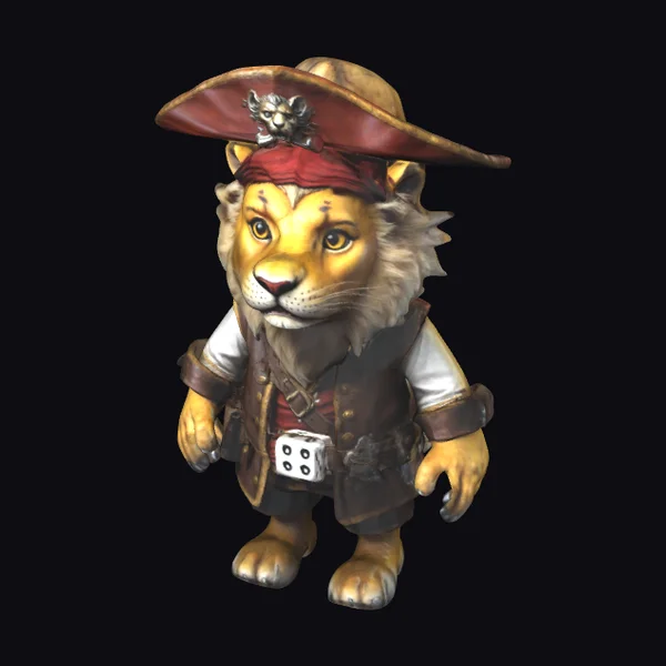 Anthropomorphic Lion Cub Pirate