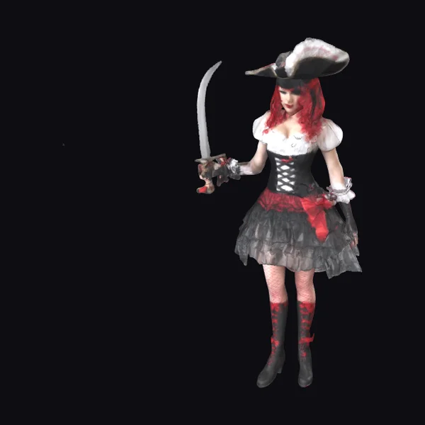 Pirate Lady with Sword