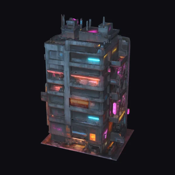 Cyberpunk Apartment Block