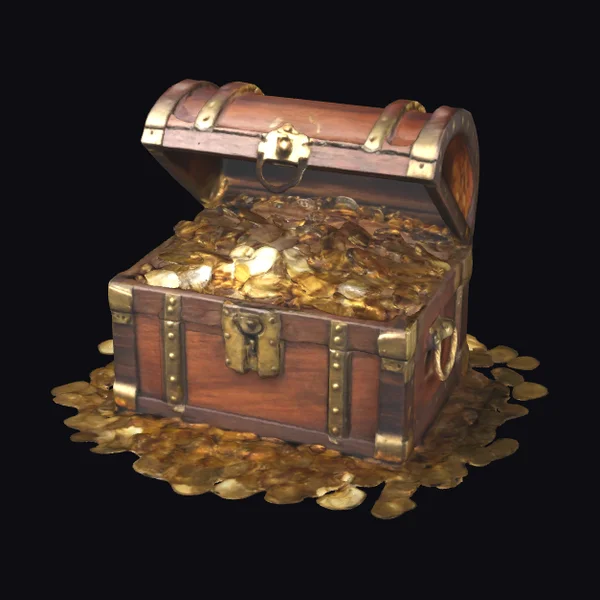 Wooden Treasure Chest Overflow