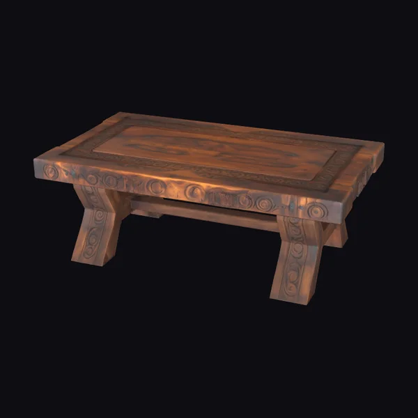 Ornate Wooden Viking Table