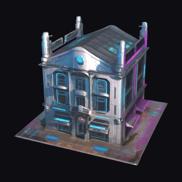 Cyberpunk Building Corner