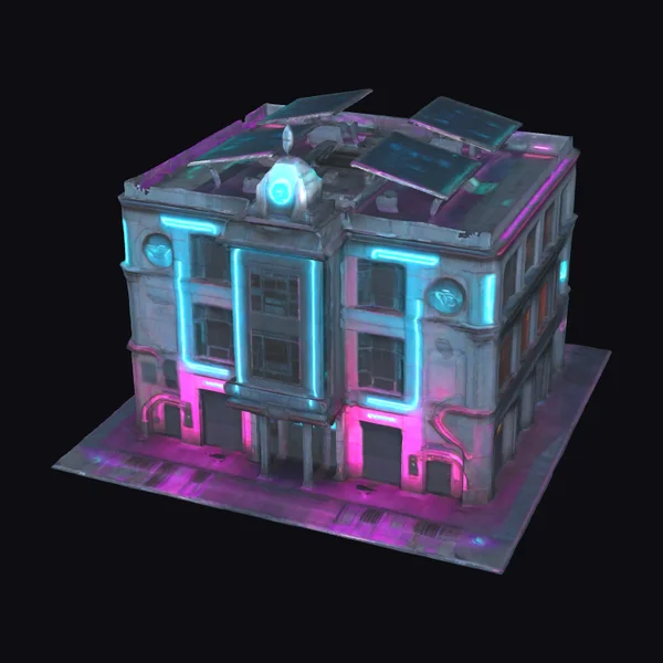 Cyberpunk Building Facade