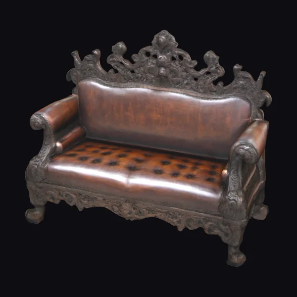 Ornate Medieval Wooden Couch
