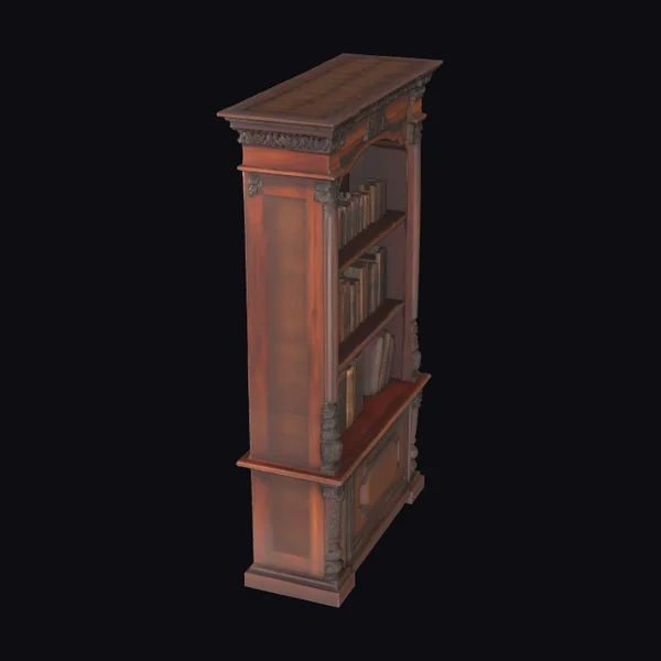 Victorian Wooden Bookshelf