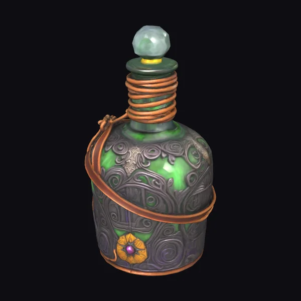 Ornate Leather Potion Bottle