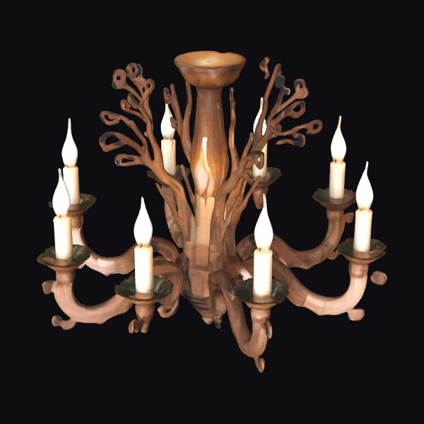Wooden Elf Chandelier