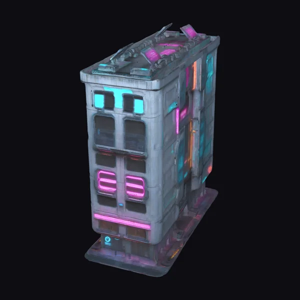 Cyberpunk Building Facade