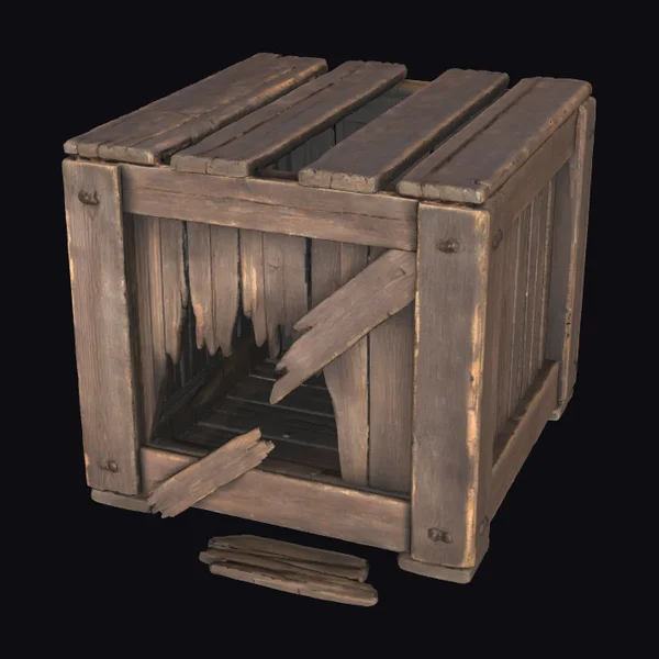 Broken Wooden Crate