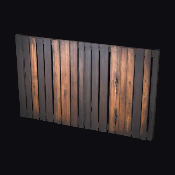 Dark Wooden Slatted Wall