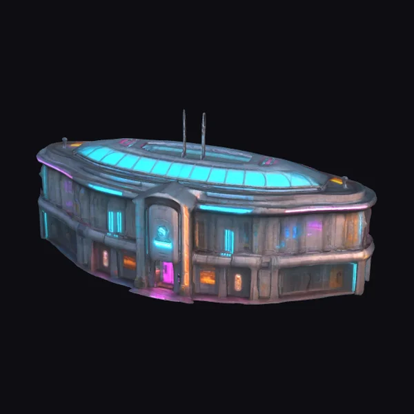 Cyberpunk Building Facade