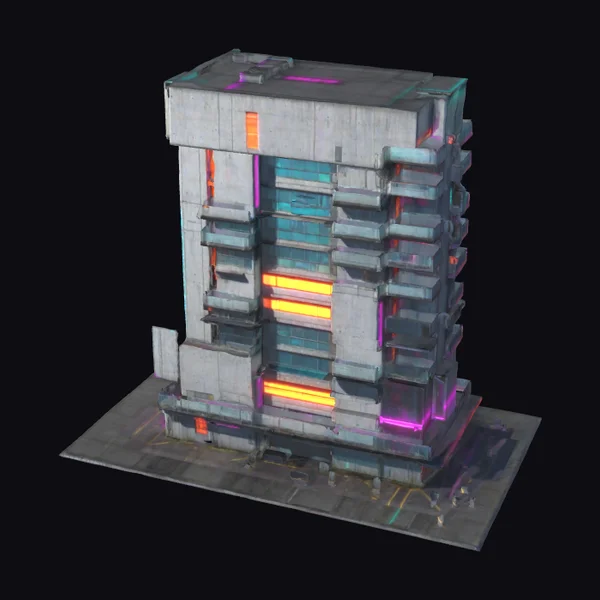 Cyberpunk Apartment Building