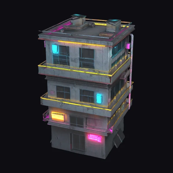 Gray Concrete Apartment Block