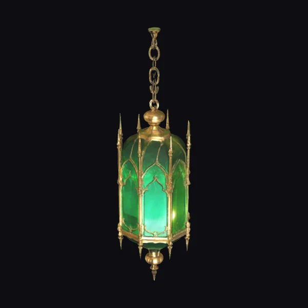 Green Gothic Hanging Lamp