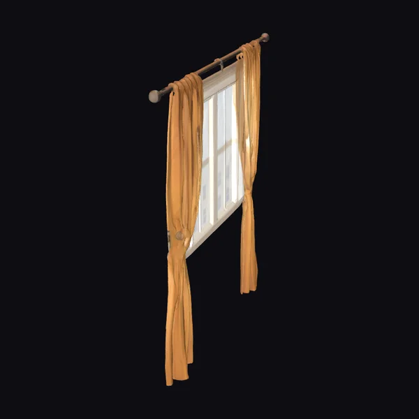 Golden Curtain Window