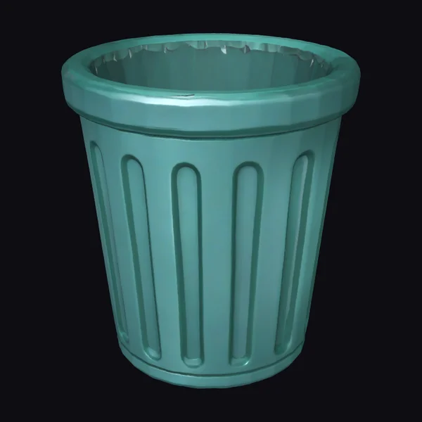 Teal Trash Bin
